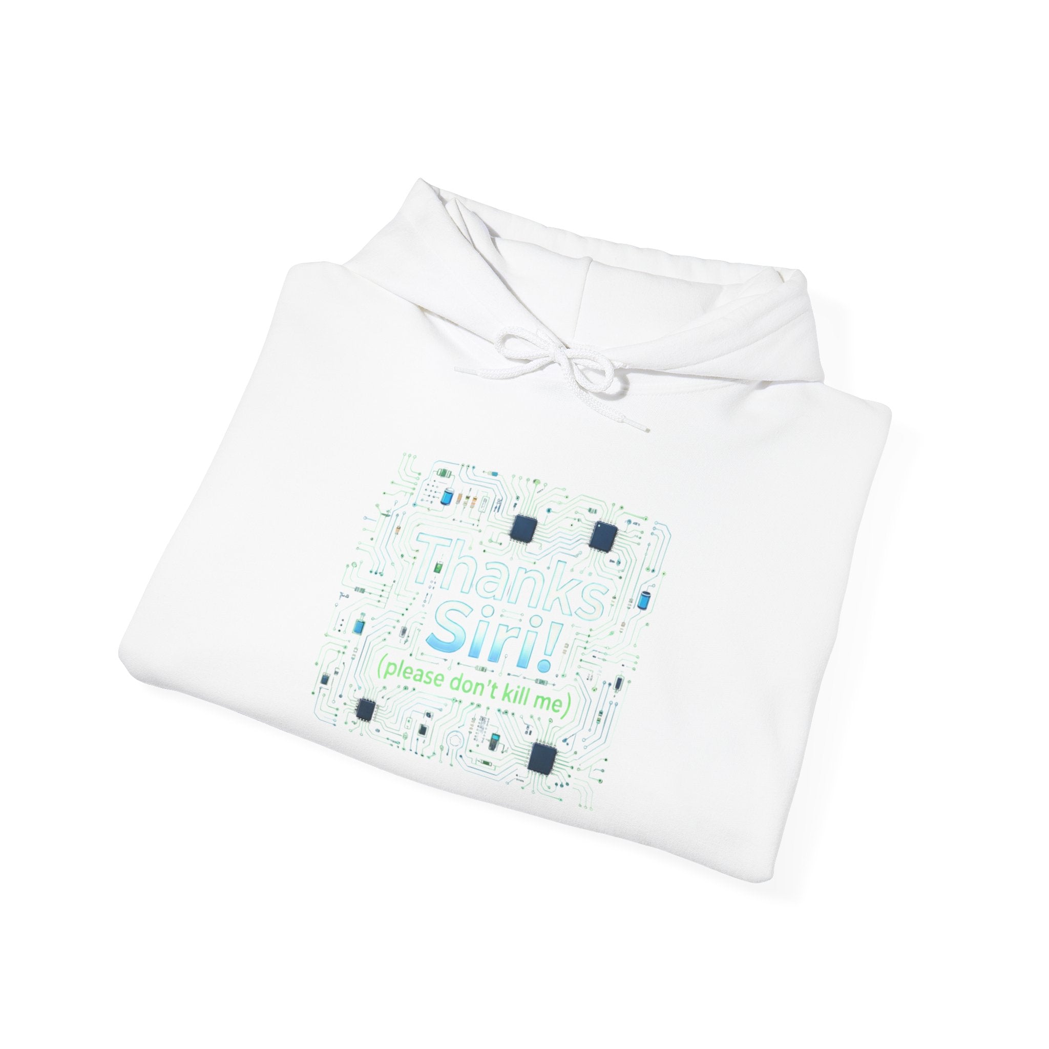Thanks Siri Tech Pattern Hoodie