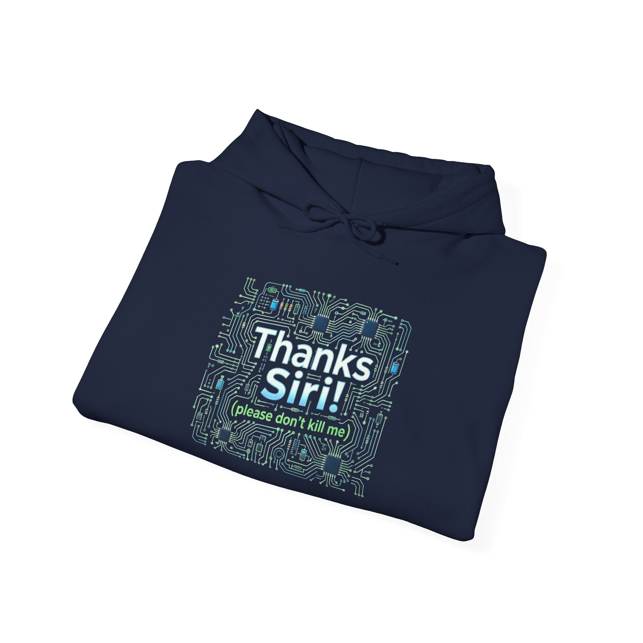 Thanks Siri Tech Pattern Hoodie