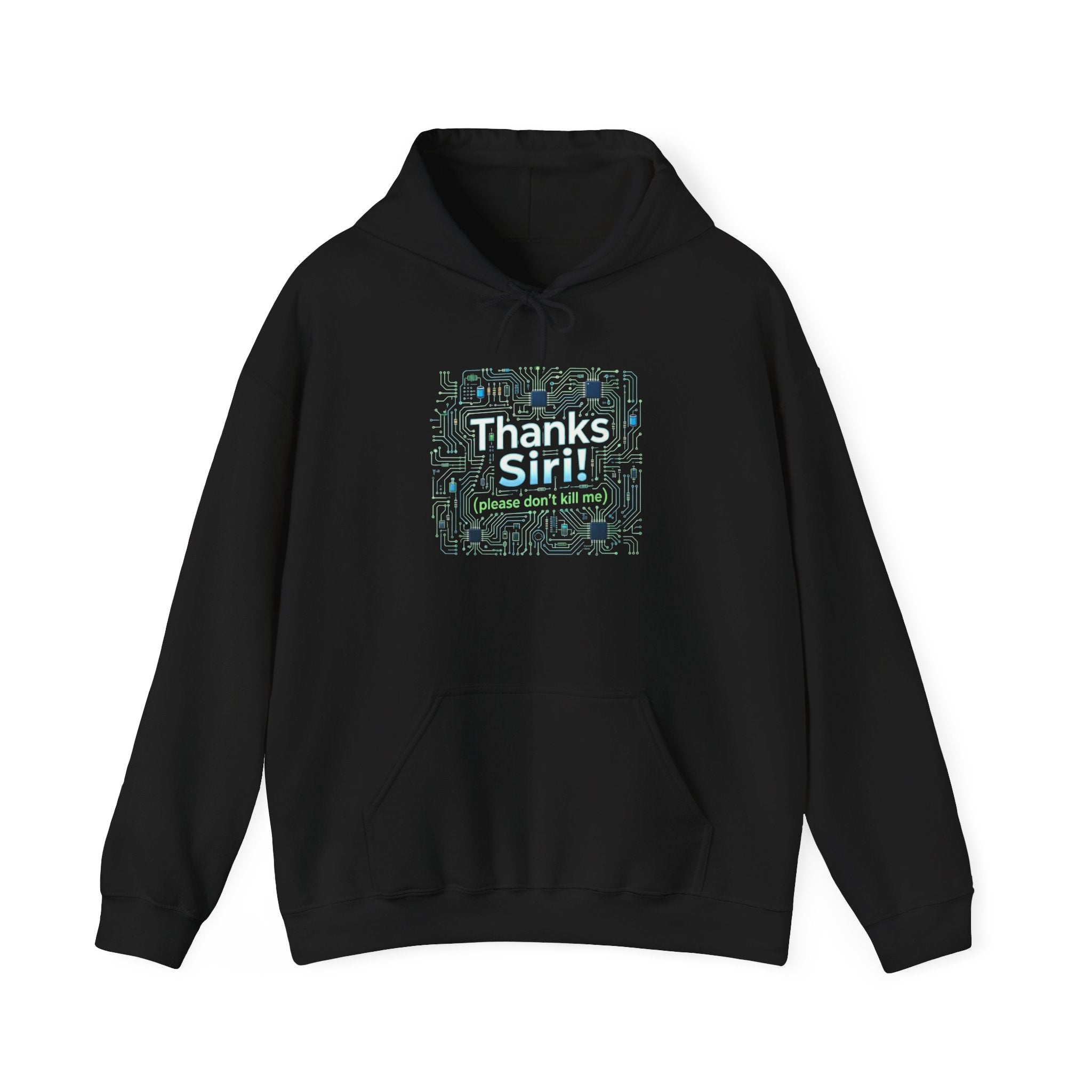 Thanks Siri Tech Pattern Hoodie